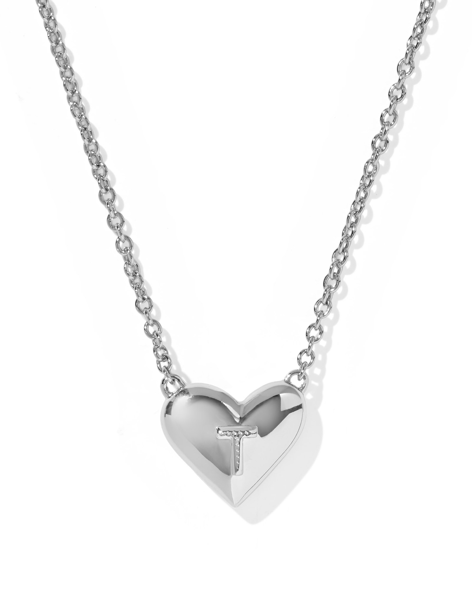 Kendra Scott Heart Letter T Short Pendant Necklace
