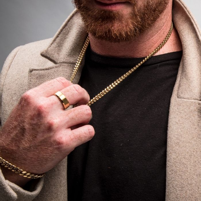 Inox Miami Cuban Yellow Stainless Chain