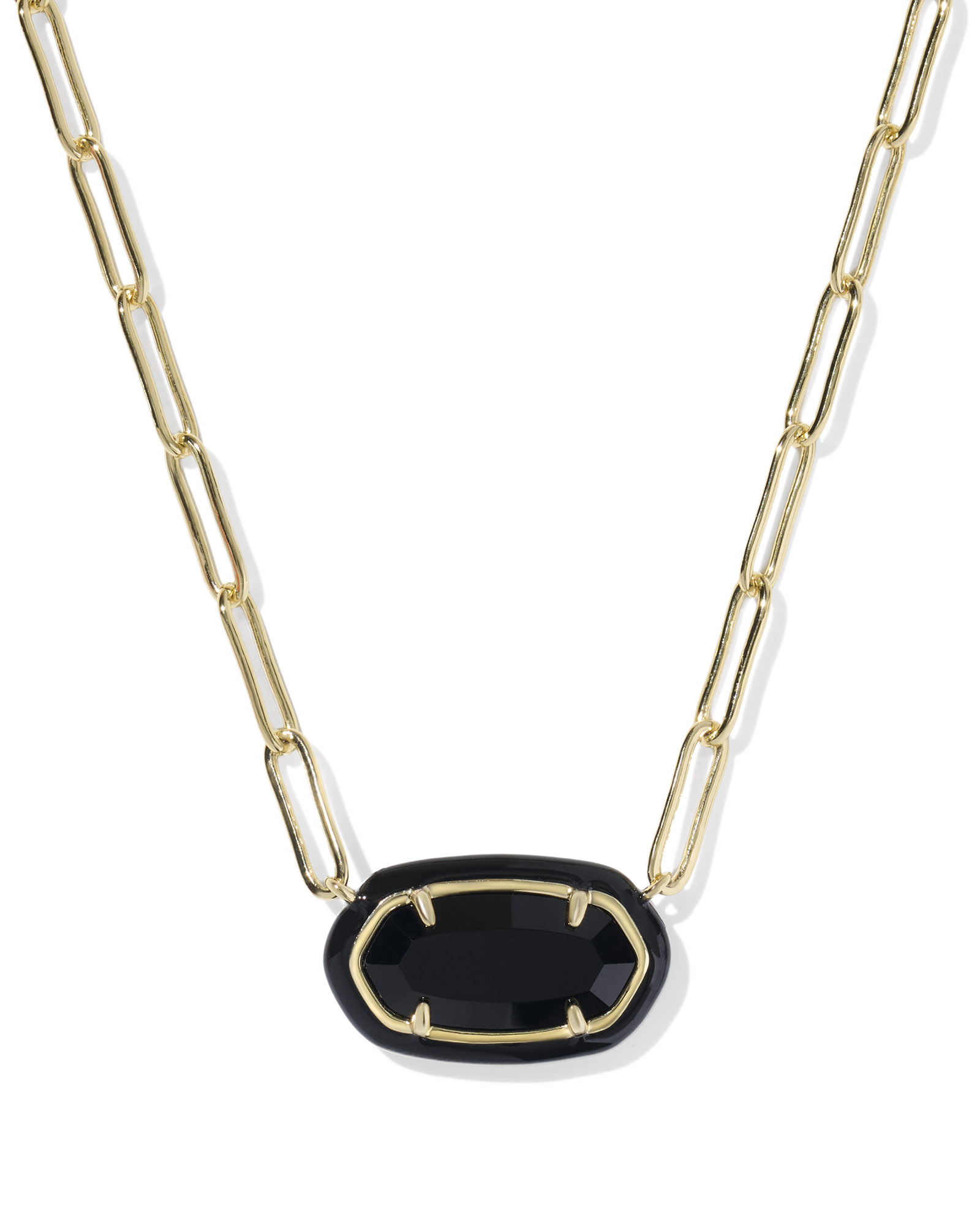 Kendra Scott Elisa Enamel Frame Paperclip Necklace