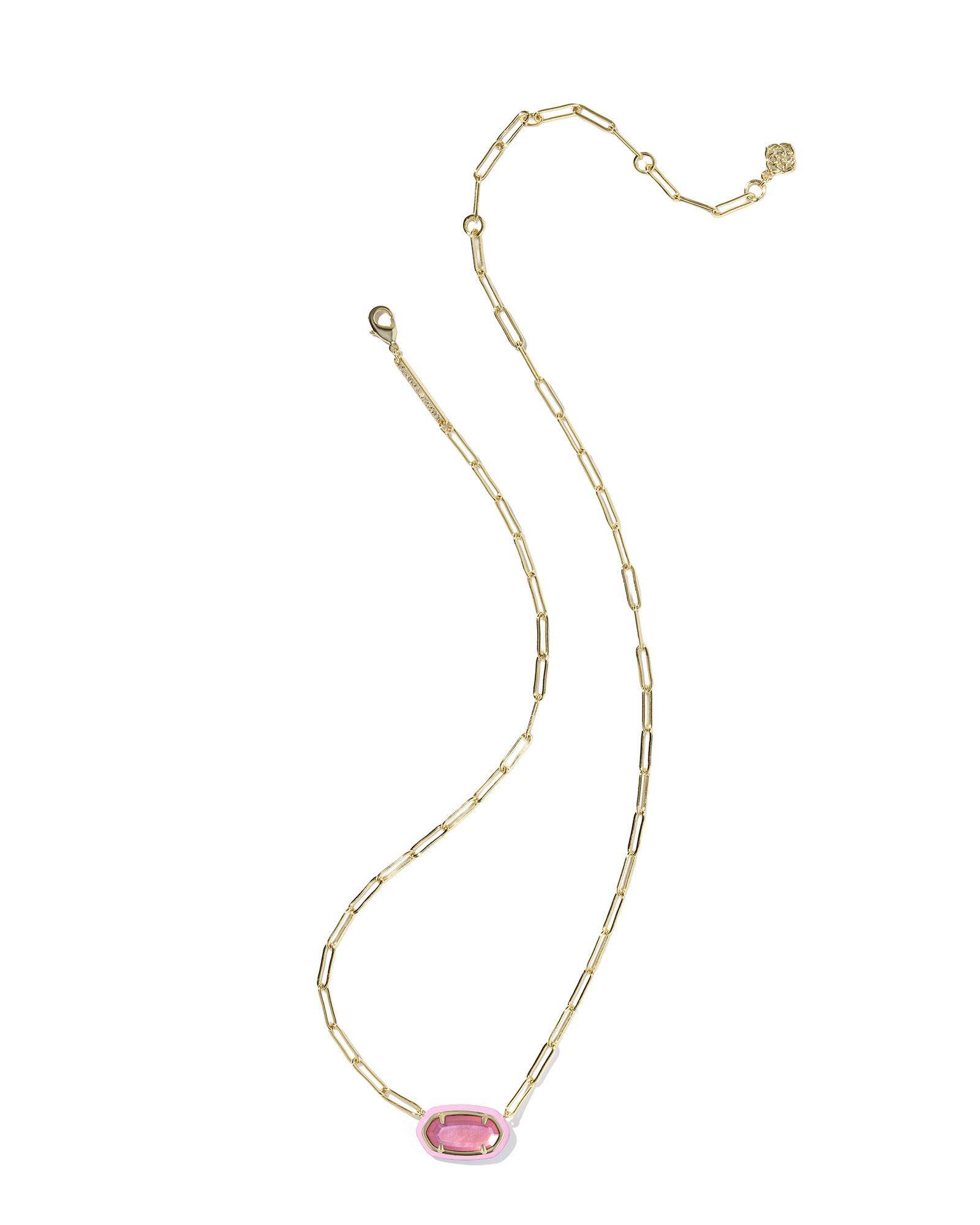 Kendra Scott Elisa Enamel Frame Paperclip Necklace