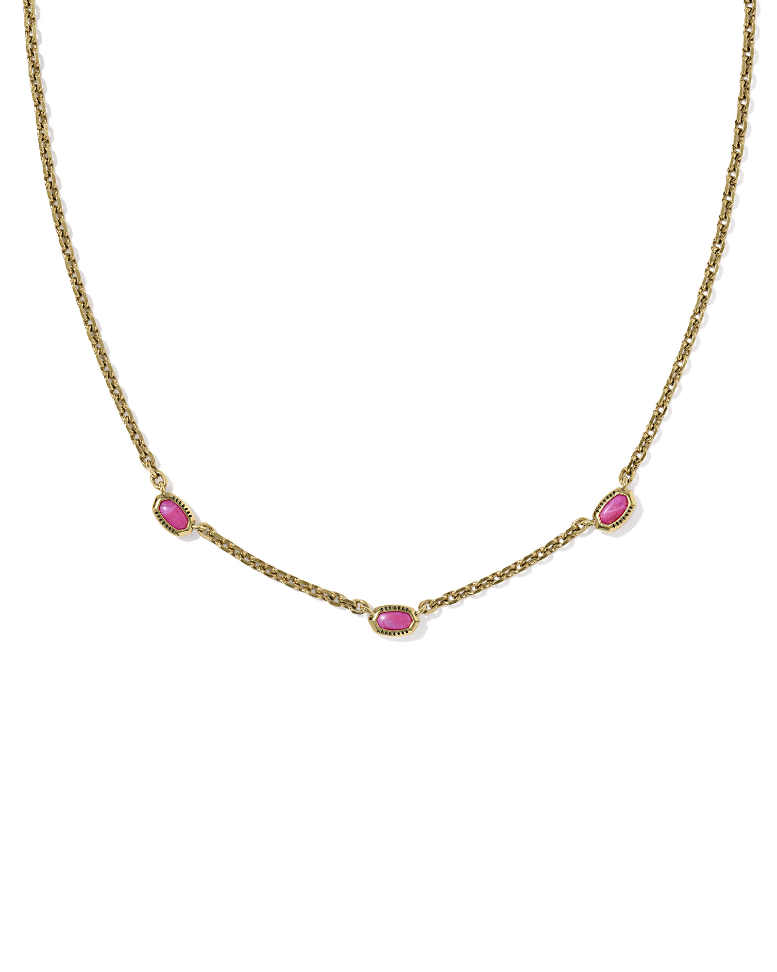 Kendra Scott Mini Elisa Three Stone Strand Necklace