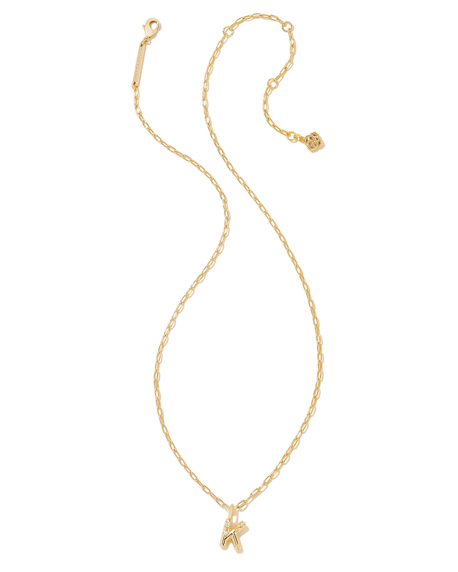 Kendra Scott Crystal K Initial Pendant Necklace