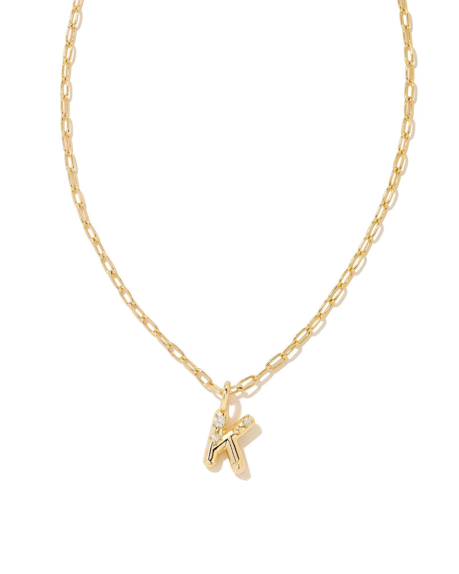Kendra Scott Crystal K Initial Pendant Necklace