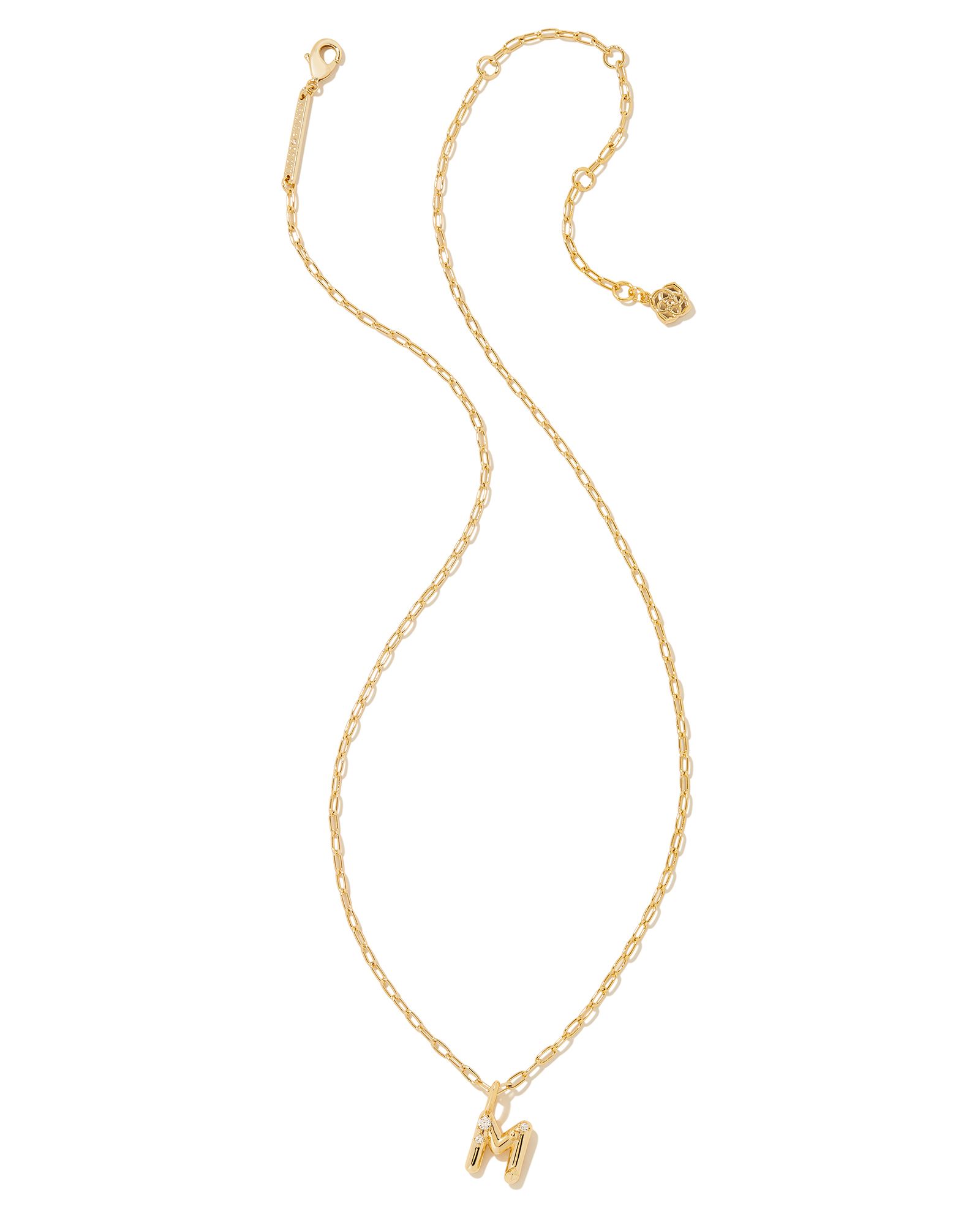 Kendra Scott Crystal M Initial Pendant Necklace