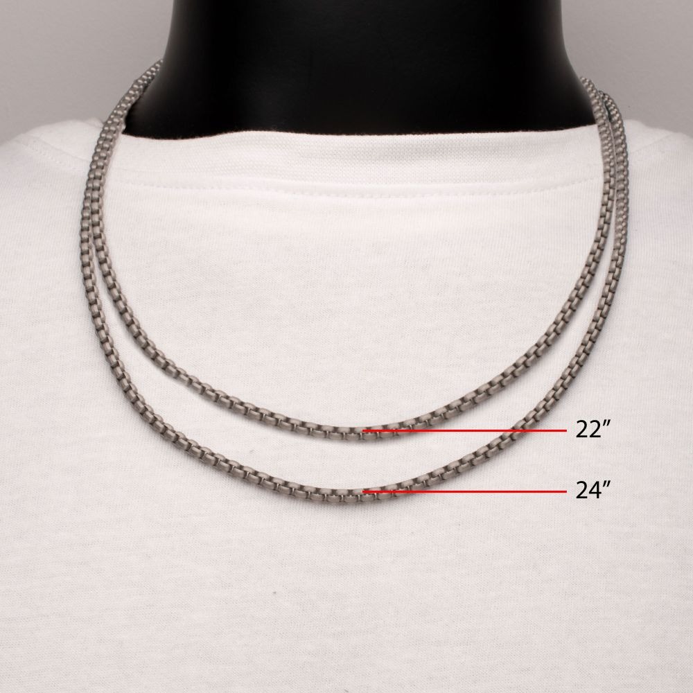 Inox 4mm Bold Box Chain Necklace