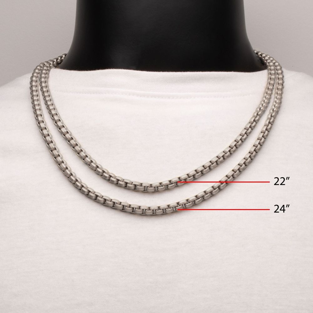 Inox 6mm Bold Box Chain Necklace