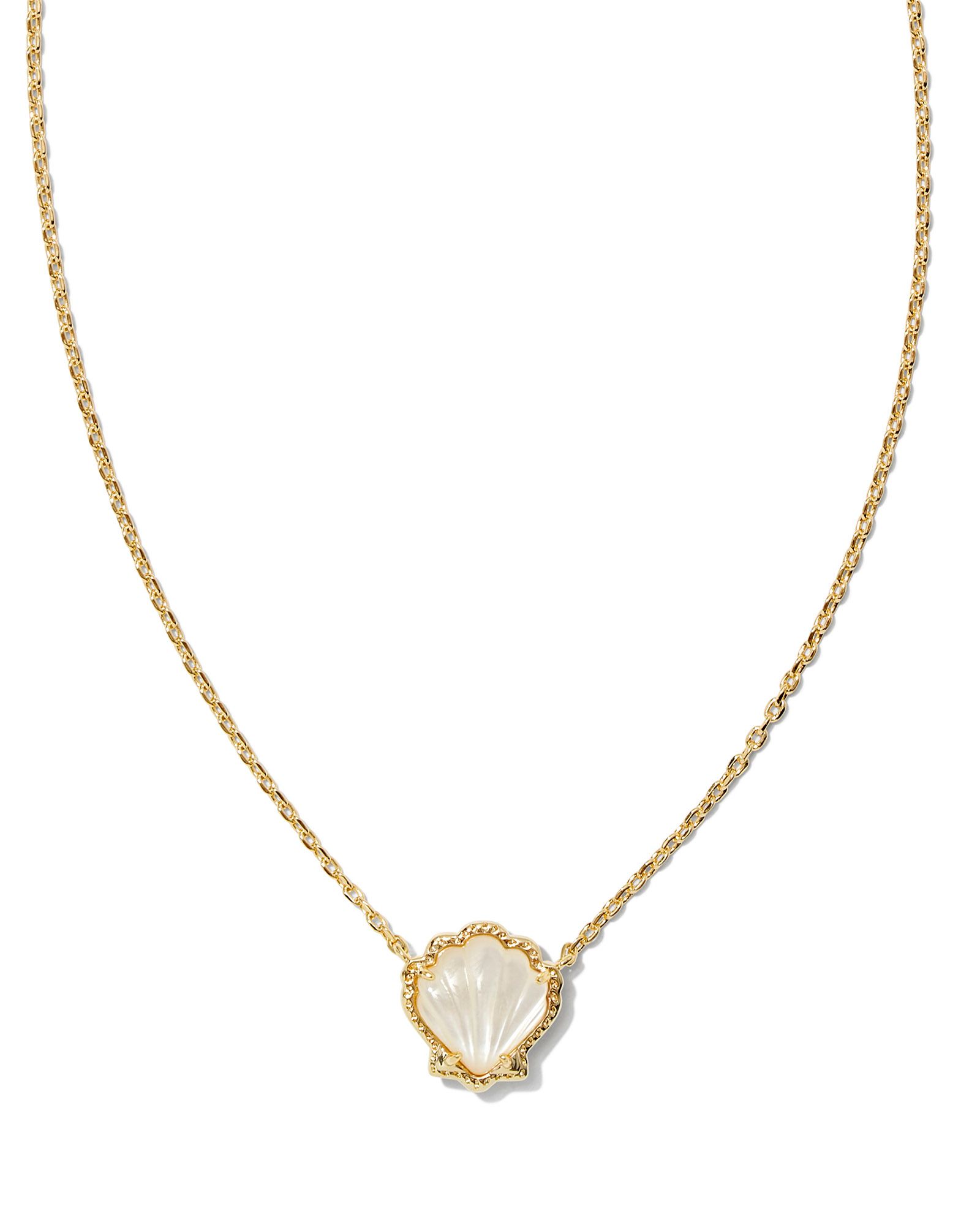 Kendra Scott Brynne Shell Short Pendant Necklace