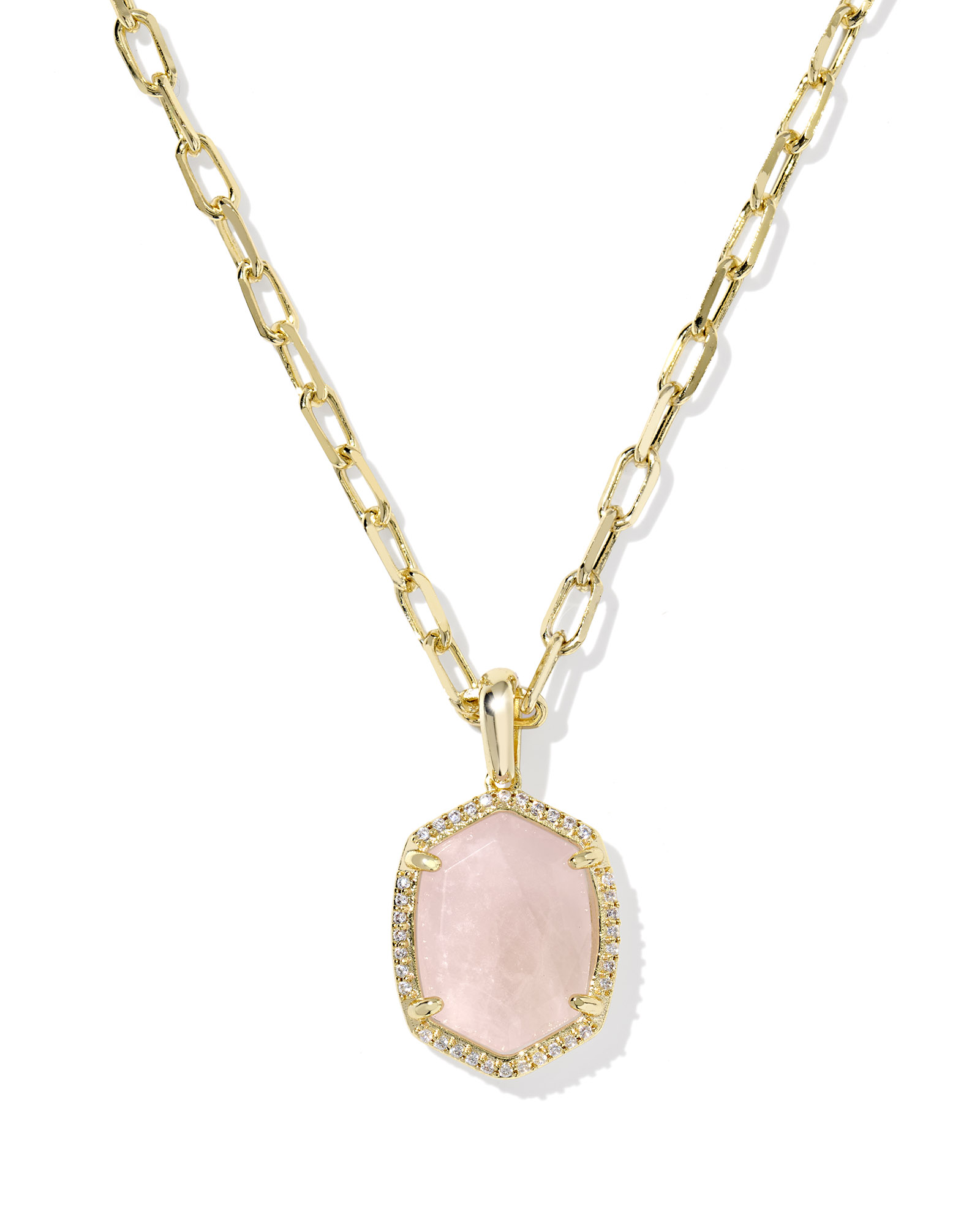 Kendra Scott Daphne Pave Frame Short Pendant Necklace