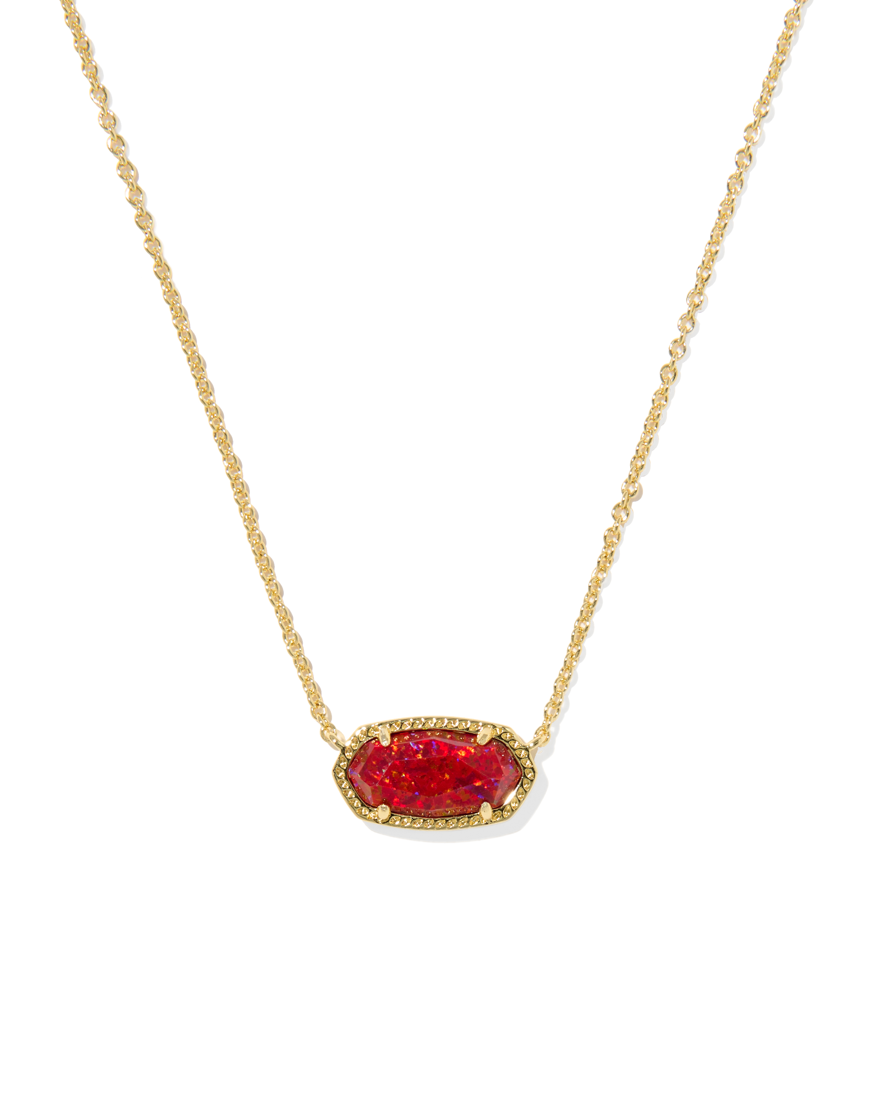 Kendra Scott Elisa Red Kyocera Opal Necklace