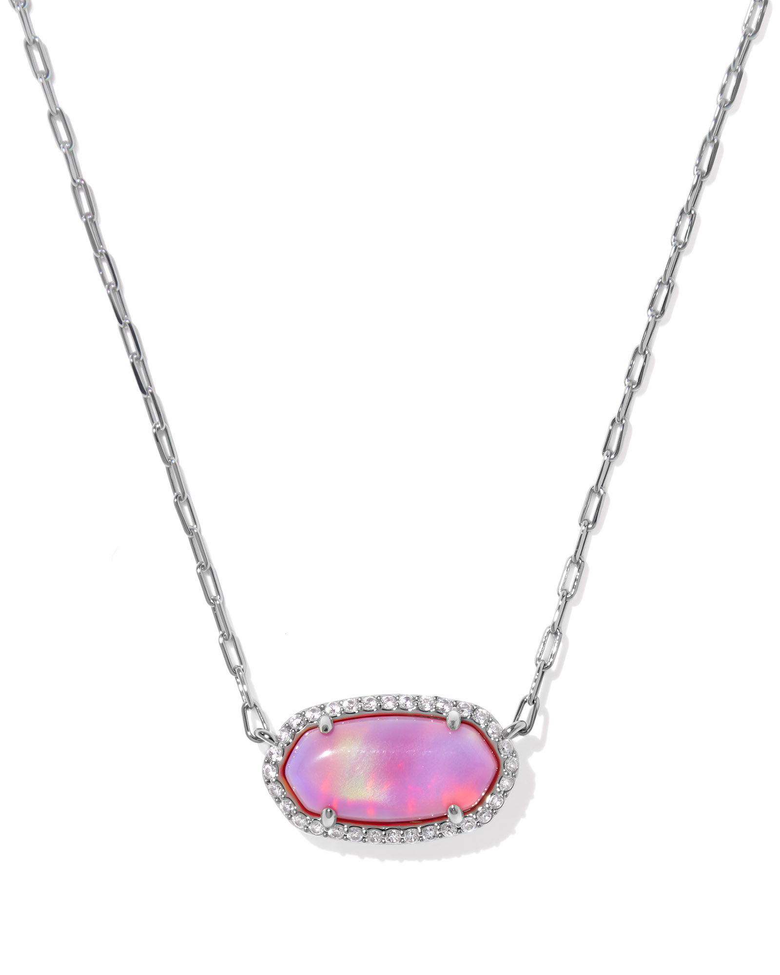 Kendra Scott Elisa Pave Frame Short Pendant Necklace
