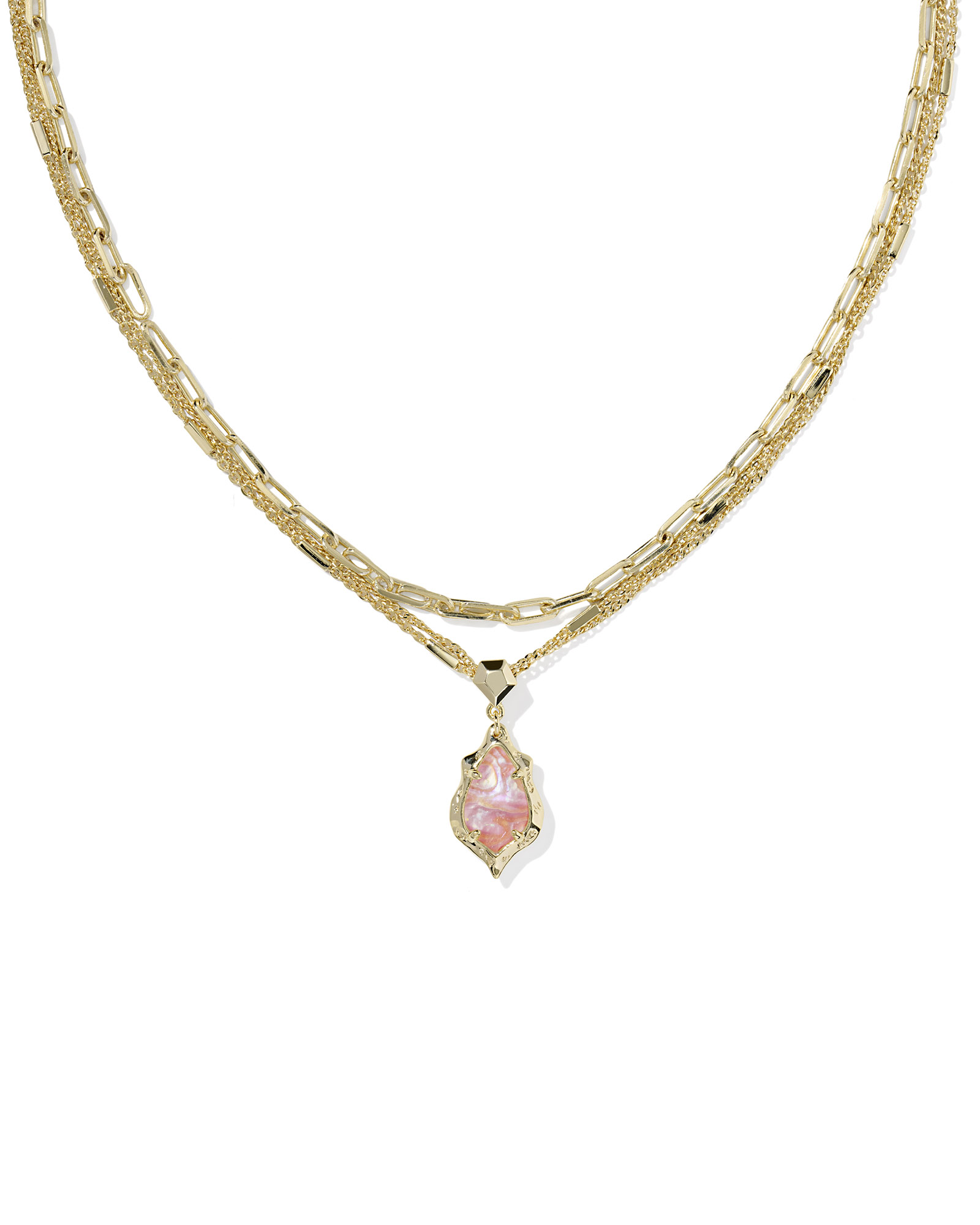 Kendra Scott Adriana Scallop Frame Multi Strand Necklace