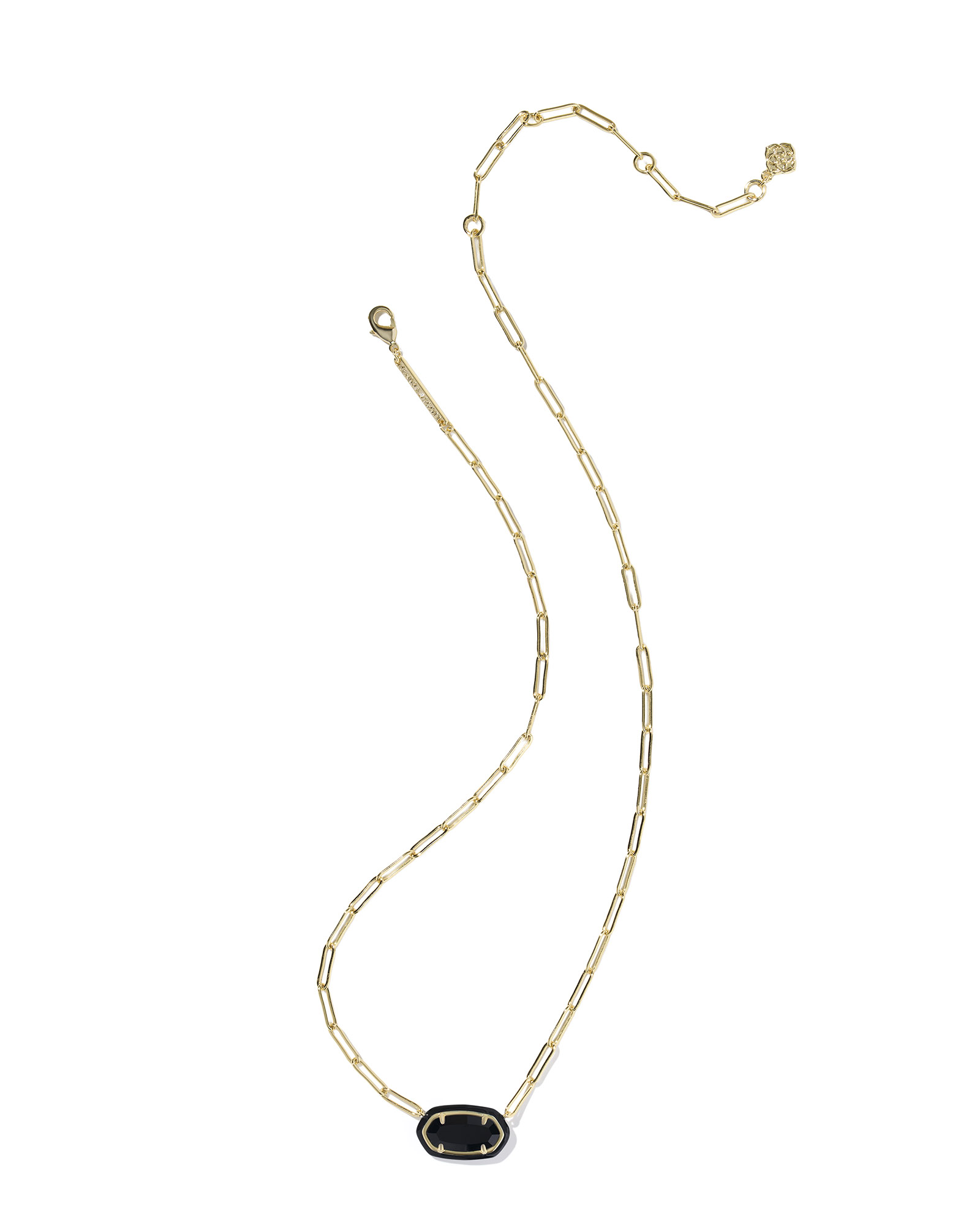 Kendra Scott Elisa Enamel Frame Paperclip Necklace