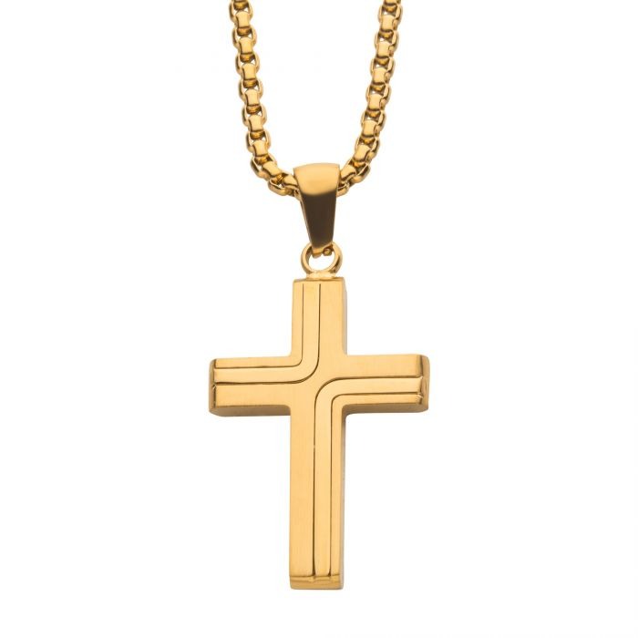INOX Cross Drop Pendant