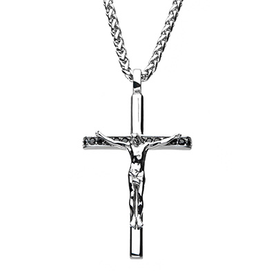 INOX Steel Jesus Crucifix Cross Necklace