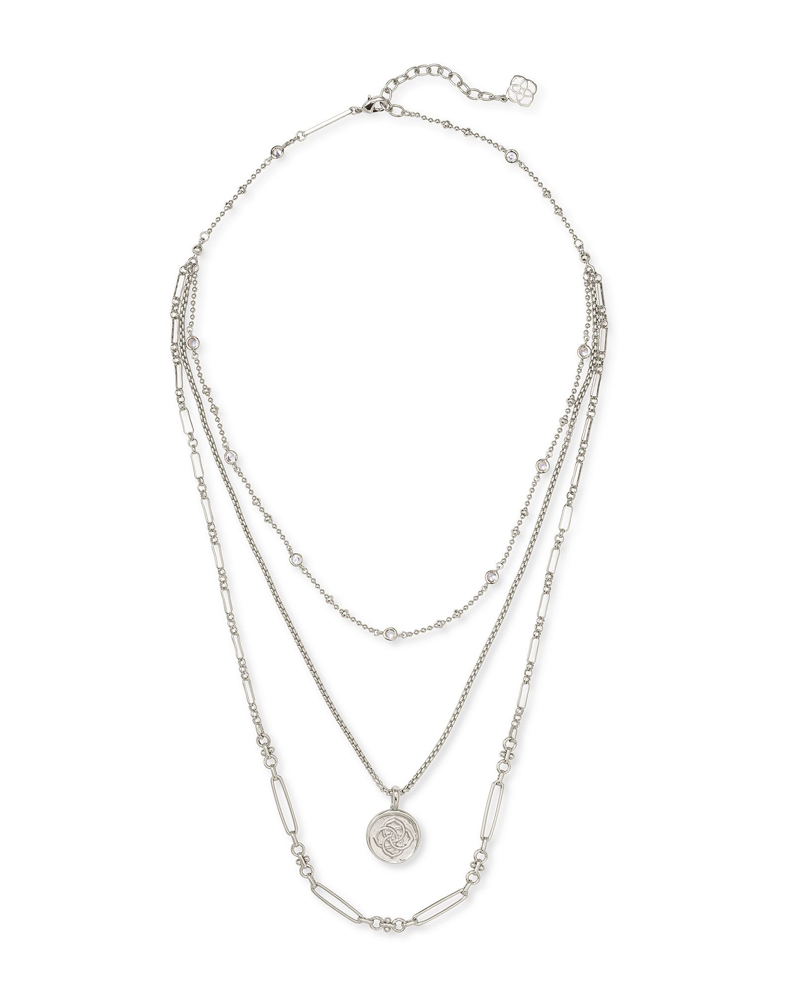 Kendra Scott Medallion Coin Triple Strand Necklace