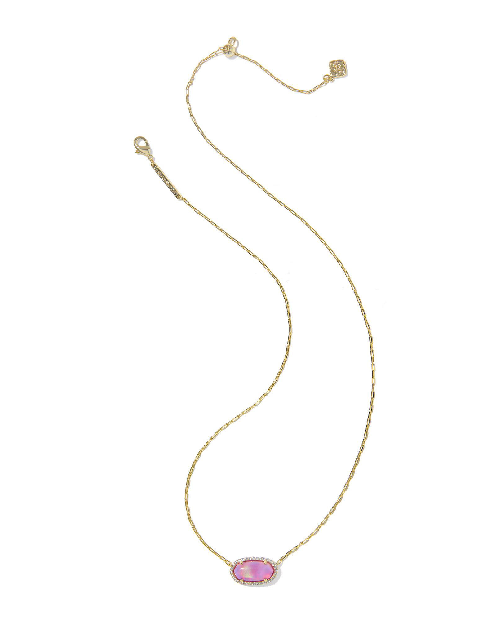 Kendra Scott Elisa Pave Frame Short Pendant Necklace
