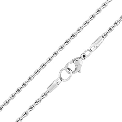 INOX 3.7mm 22 Inch French Rope Chain Necklace