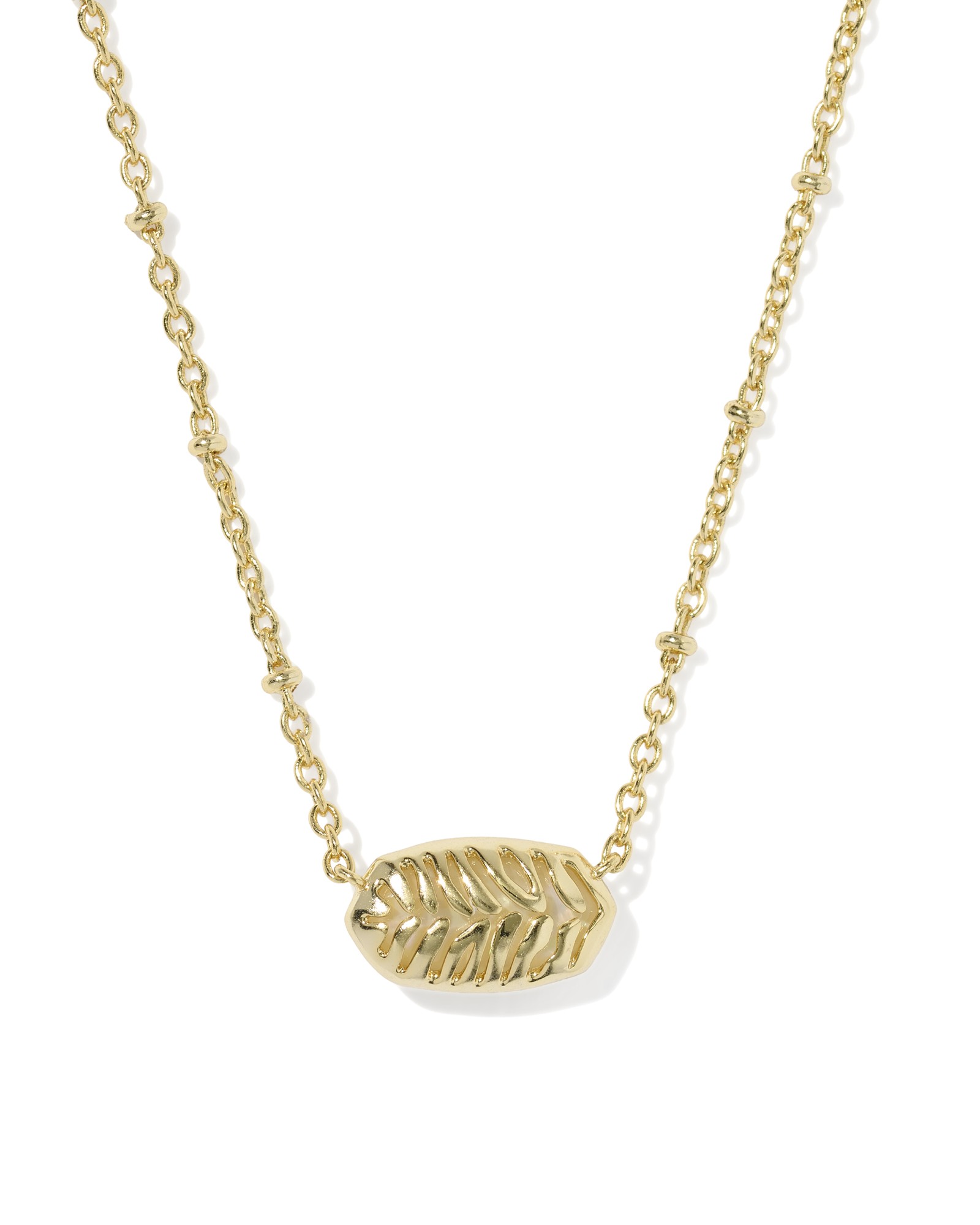 Kendra Scott Tiger Striped Elaina Short Pendant Necklace