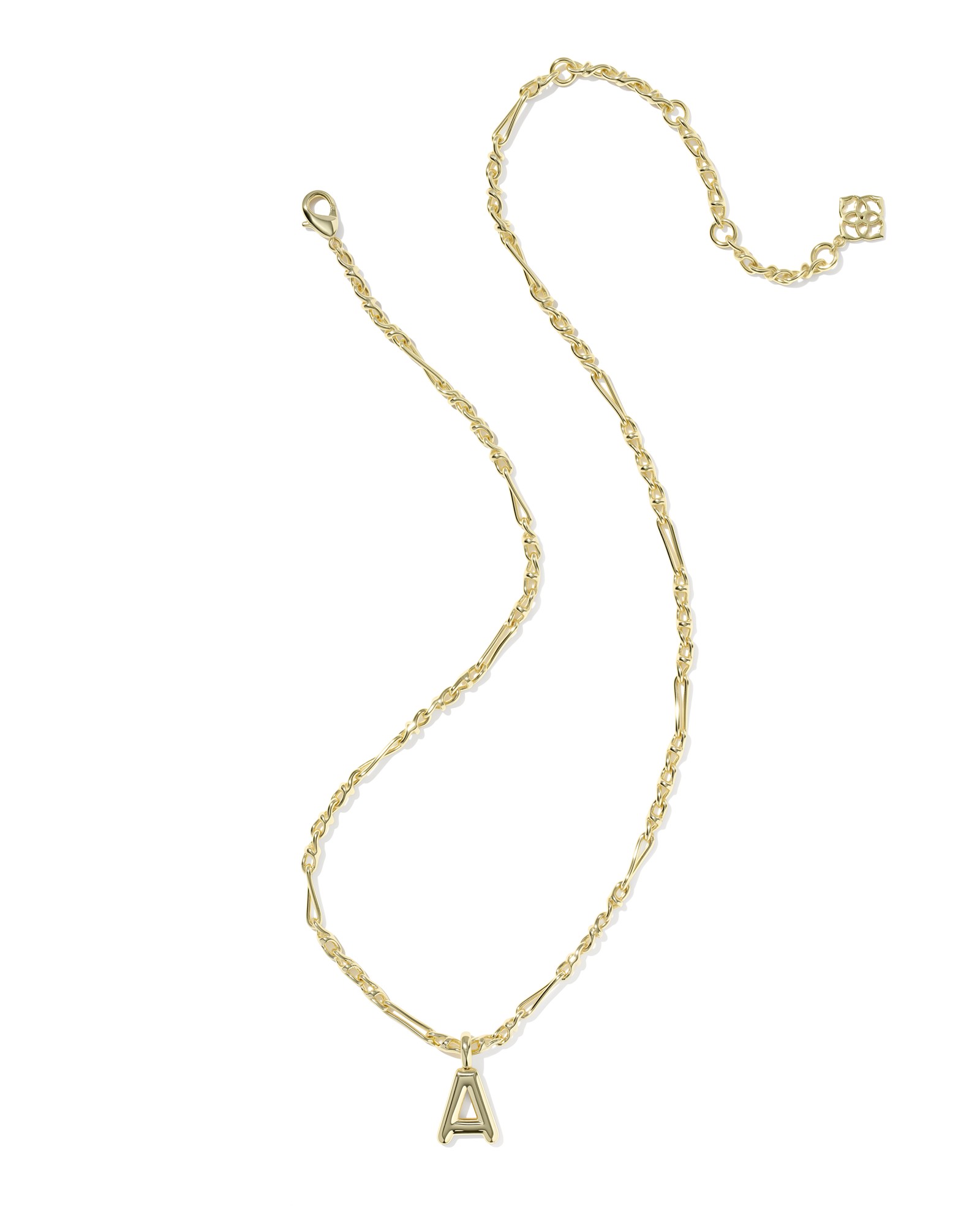 Kendra Scott Bubble Letter A Short Pendant Necklace