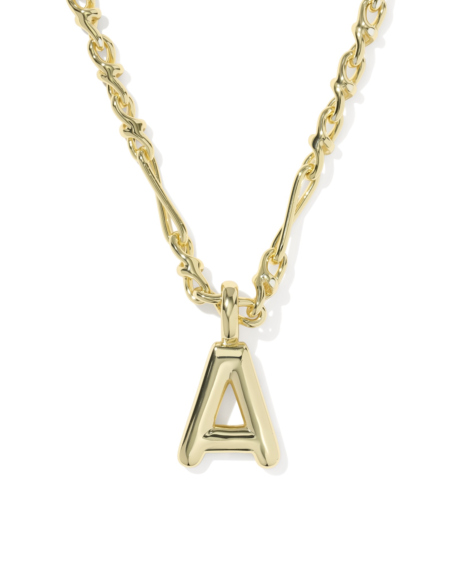 Kendra Scott Bubble Letter A Short Pendant Necklace