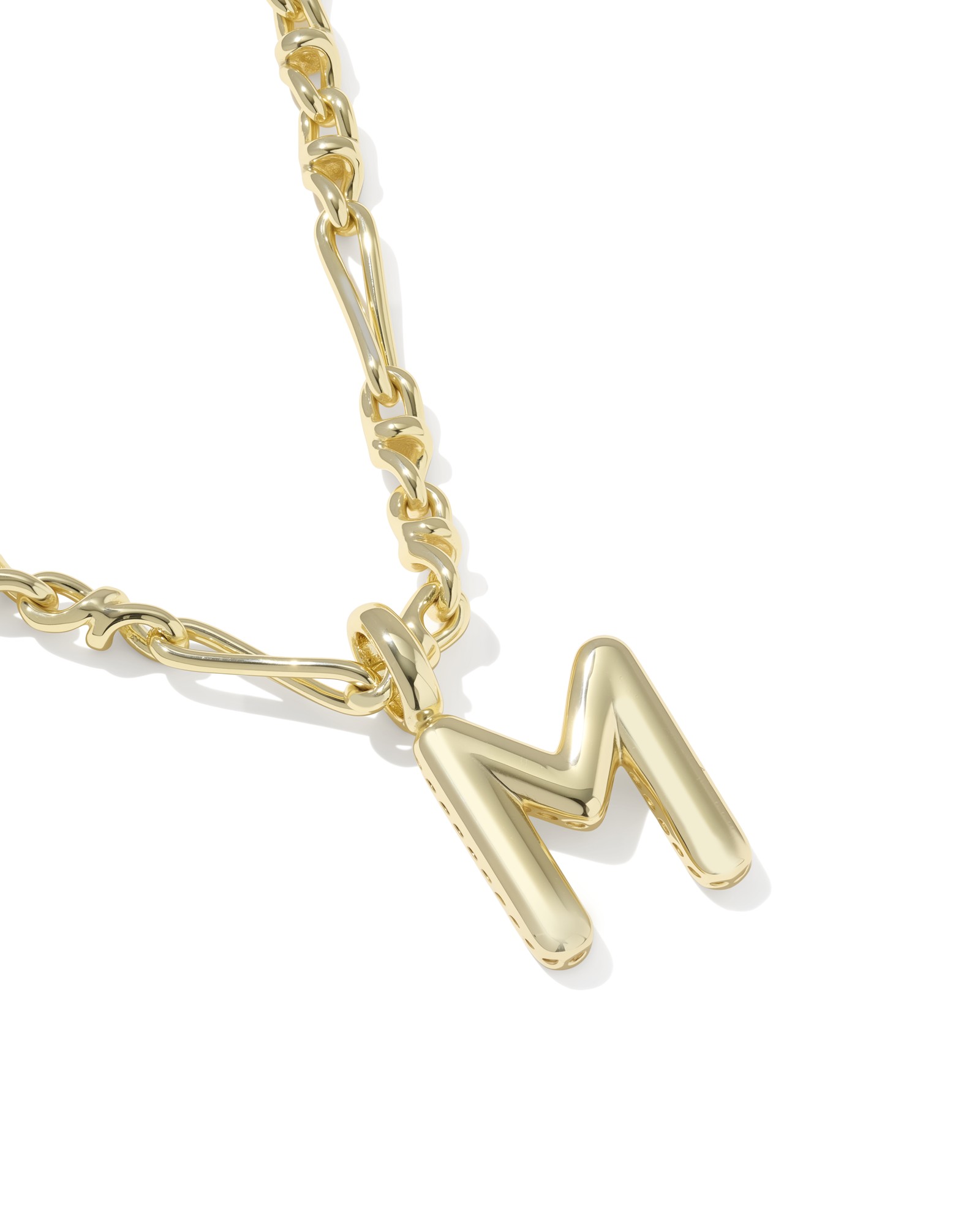 Kendra Scott Bubble Letter M Short Pendant Necklace