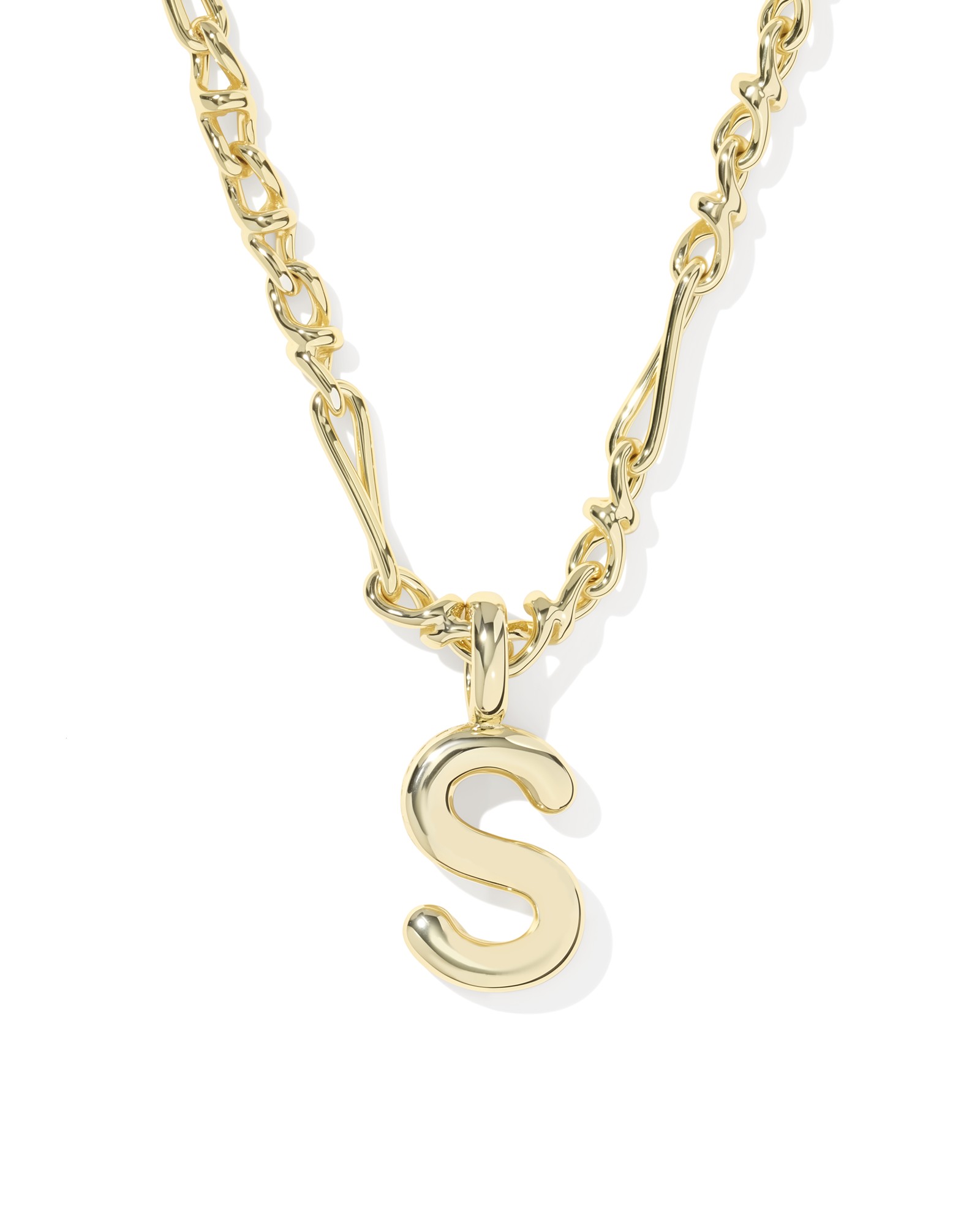 Kendra Scott Bubble Letter S Short Pendant Necklace