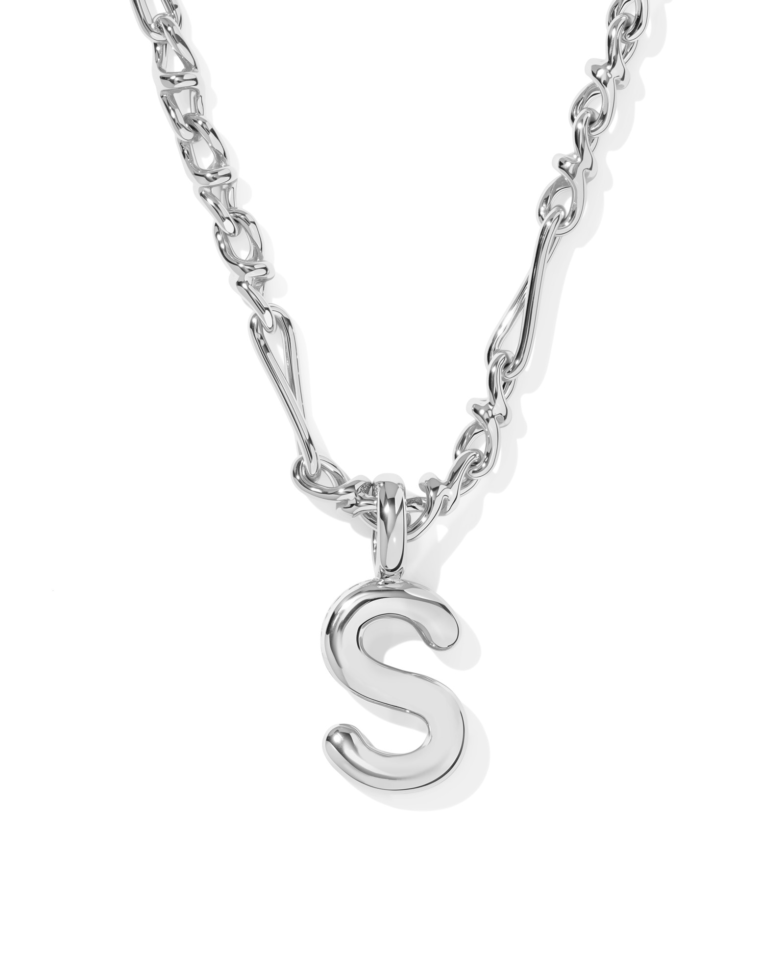 Kendra Scott Bubble Letter S Short Pendant Necklace