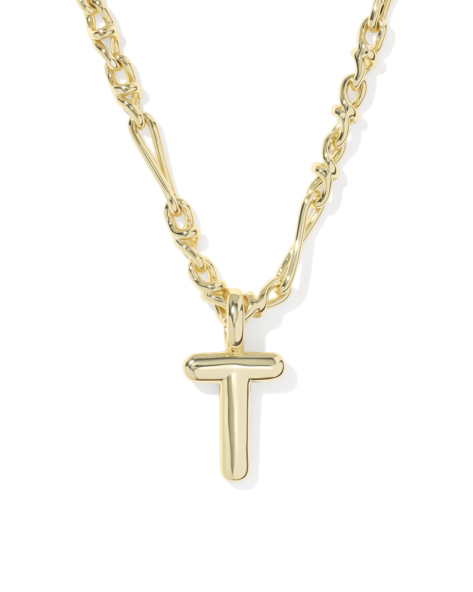 Kendra Scott Bubble Letter T Short Pendant Necklace