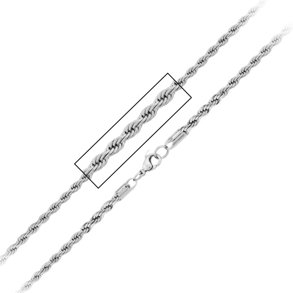 INOX 3.7mm 22 Inch French Rope Chain