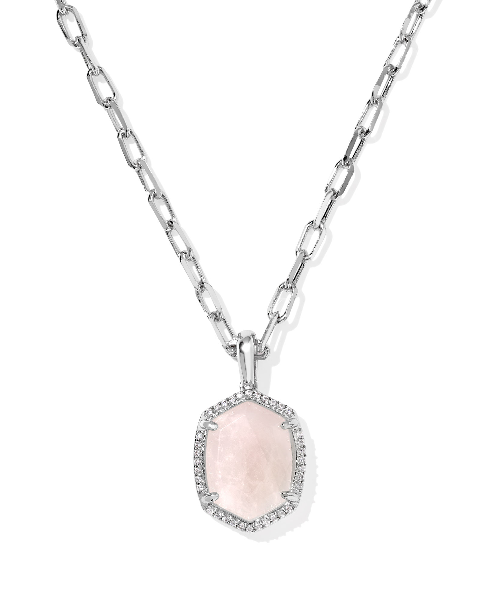Kendra Scott Daphne Pave Frame Short Pendant Necklace