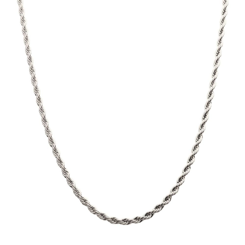 INOX 4mm 22 Inch Rope Chain Necklace