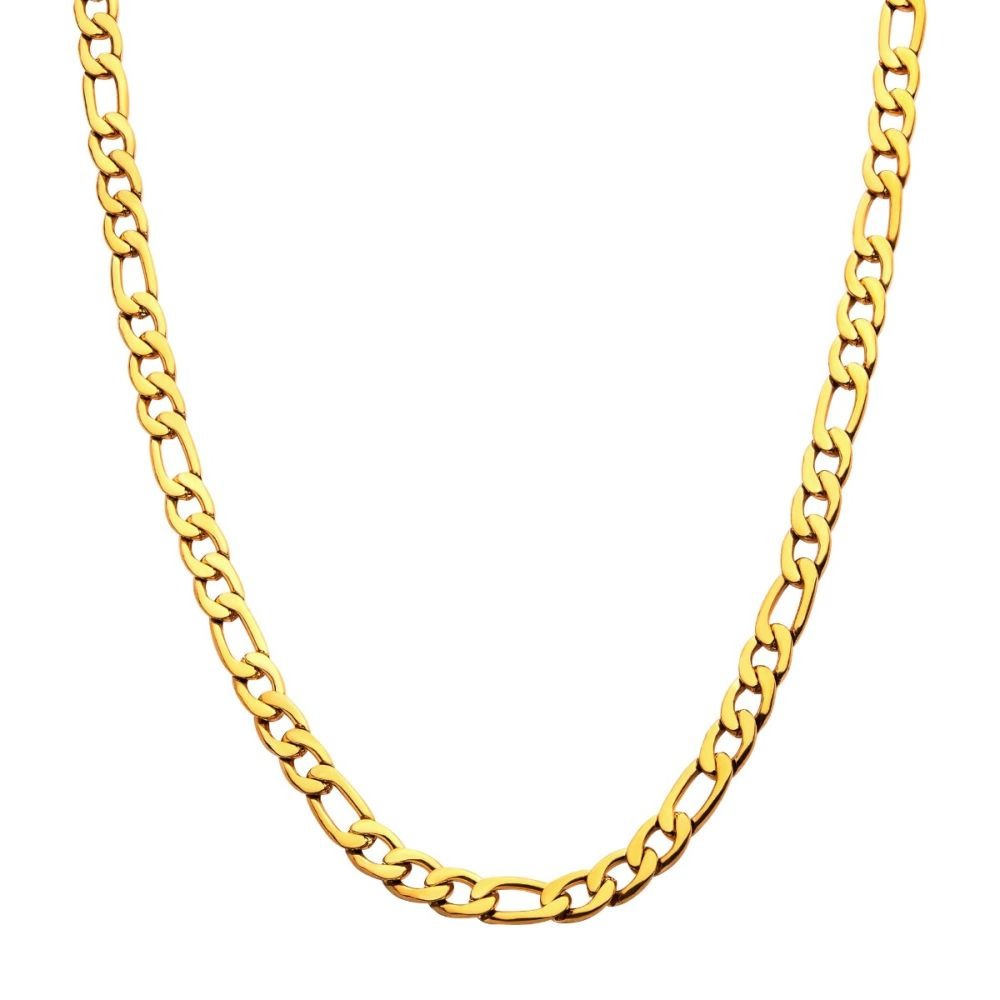 INOX 4mm 24 Inch Figaro Chain Necklace