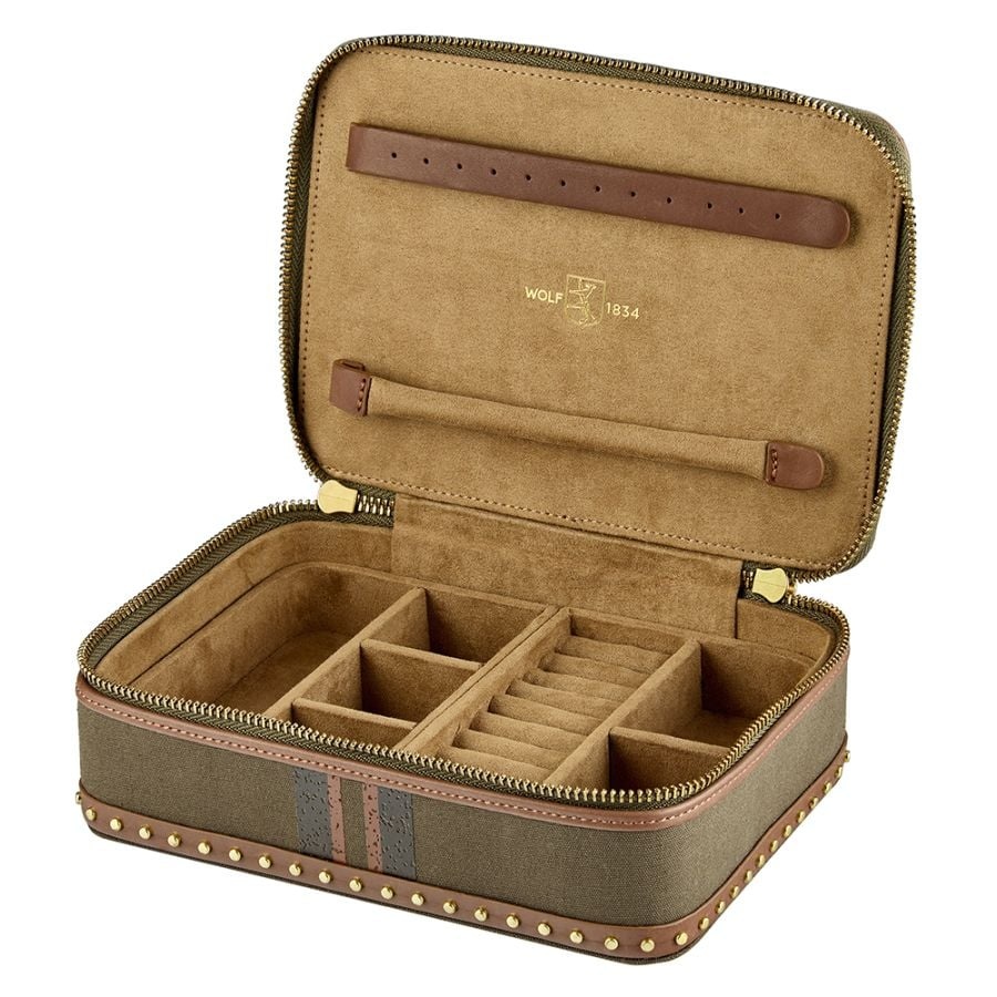 WOLF Ida Travel Zip Jewelry Case