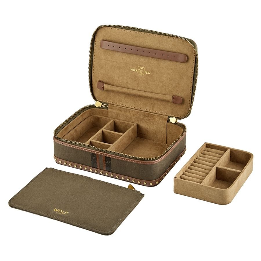 WOLF Ida Travel Zip Jewelry Case