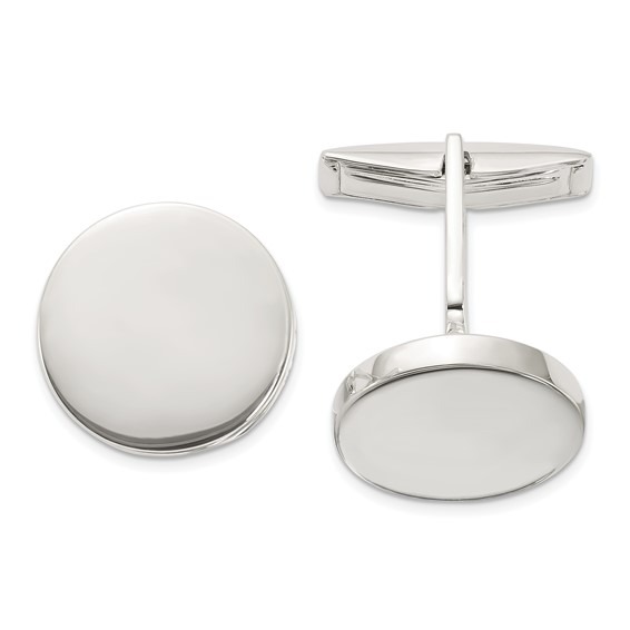 Rox By Martin Binder Round Silver Cuff Links