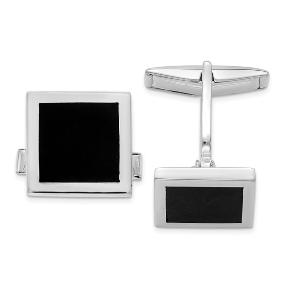 Rox By Martin Binder Onyx Silver Cuff Links