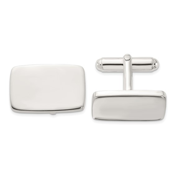 Rox By Martin Binder Rectangle Silver Cuff Links
