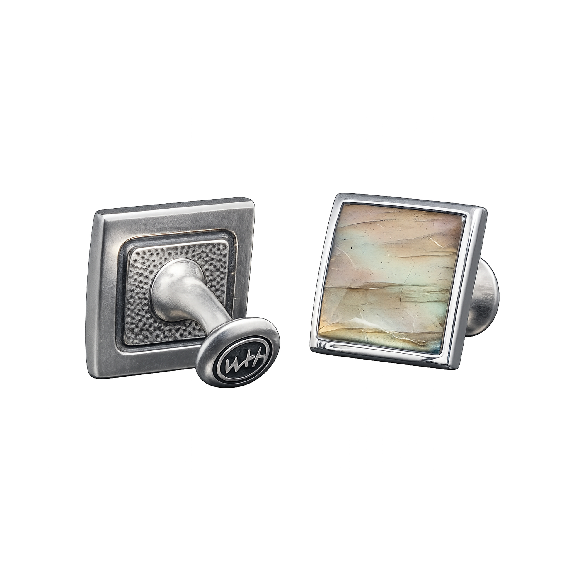 William Henry Labradorite Duo Cuff Links