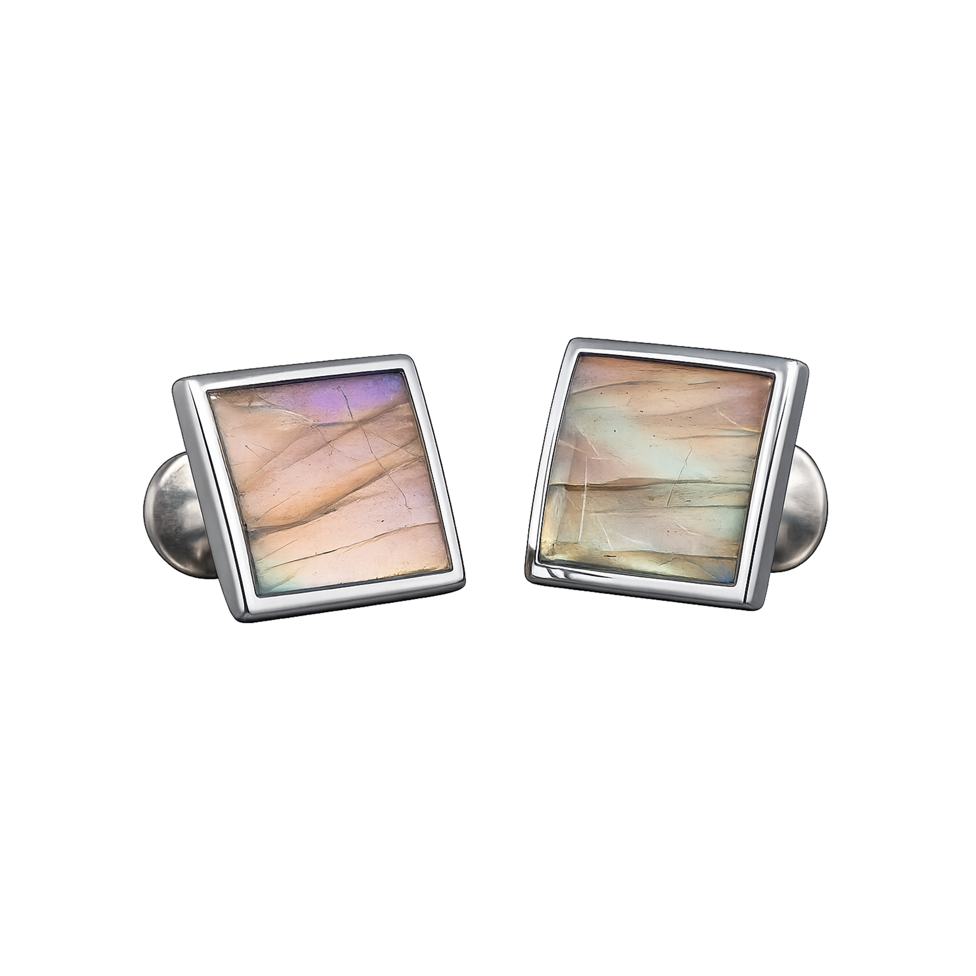 William Henry Labradorite Duo Cuff Links