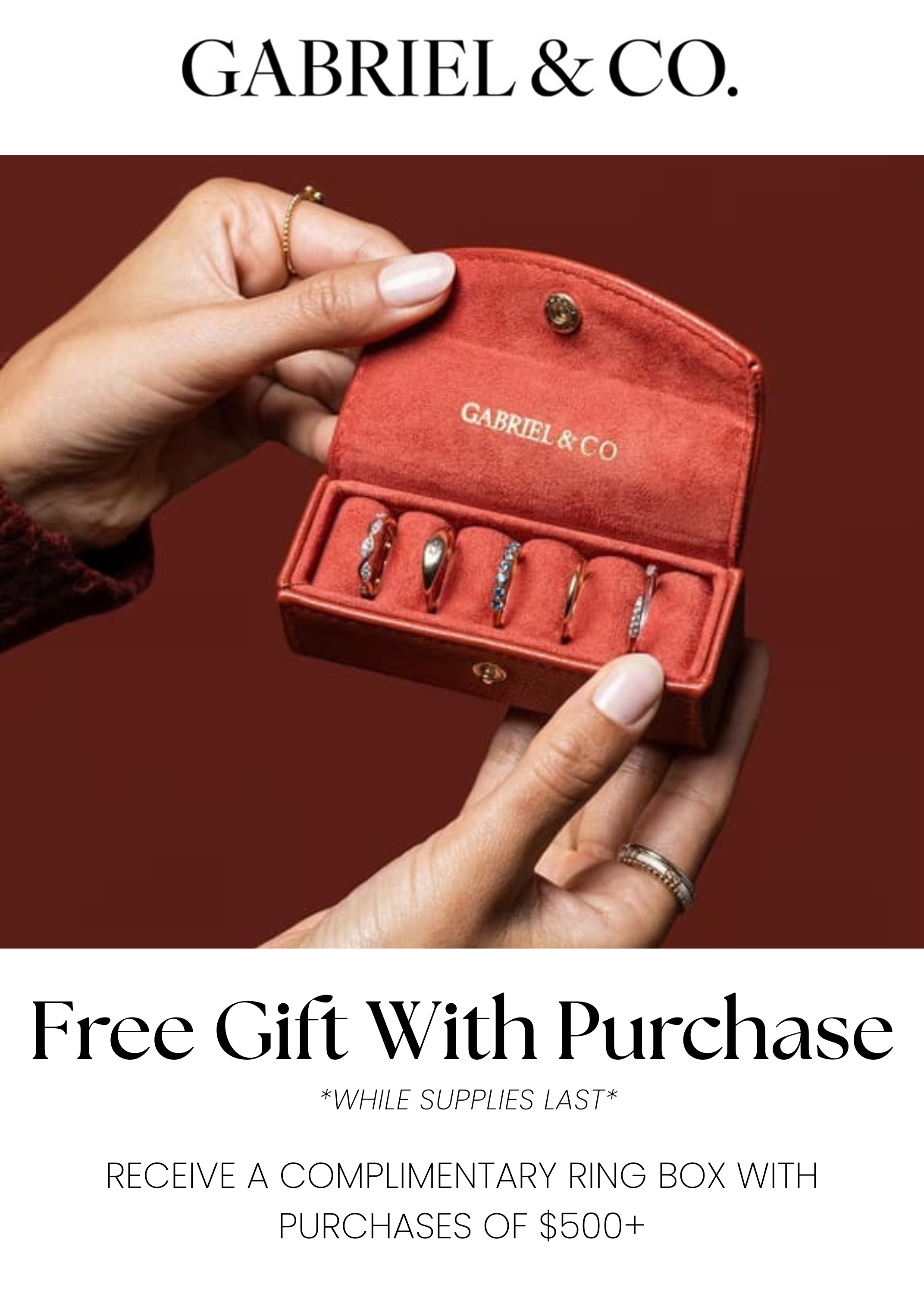 Gabriel & Co. Travel Ring Box