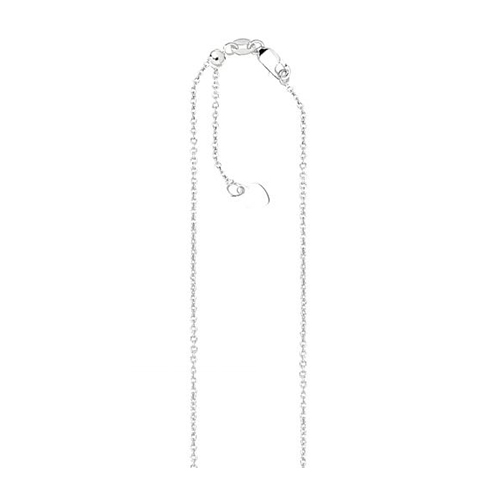 Aura by Martin Binder White Gold 30 Inch Adjustable Cable Chain
