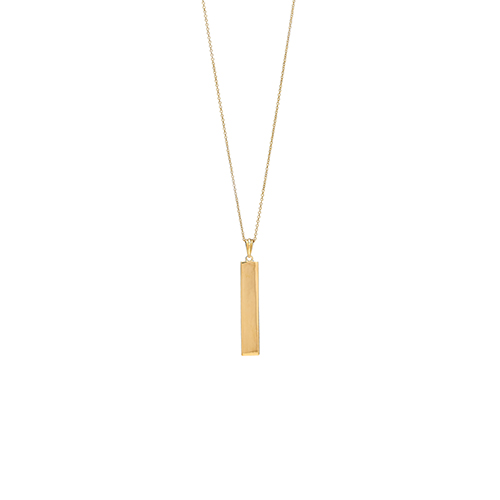 Rox By Martin Binder Yellow Engravable Vertical Bar Necklace