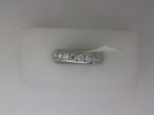 FINAL SALE 14K WHITE GOLD CHANNEL BAND WITH ROUND SI2 CLARITY & HI COLOR DIAMONDS