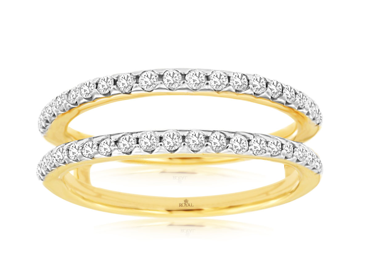14K YELLOW GOLD INSERT SET WITH .50CTTW ROUND I1 CLARITY & H COLOR DIAMONDS