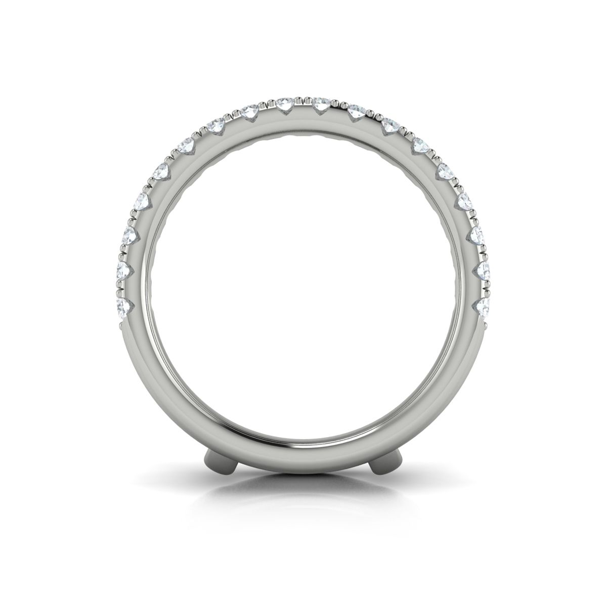 14K WHITE GOLD INSERT WITH .86CTTW ROUND VS CLARITY & FG COLOR PRONG SET DIAMONDS