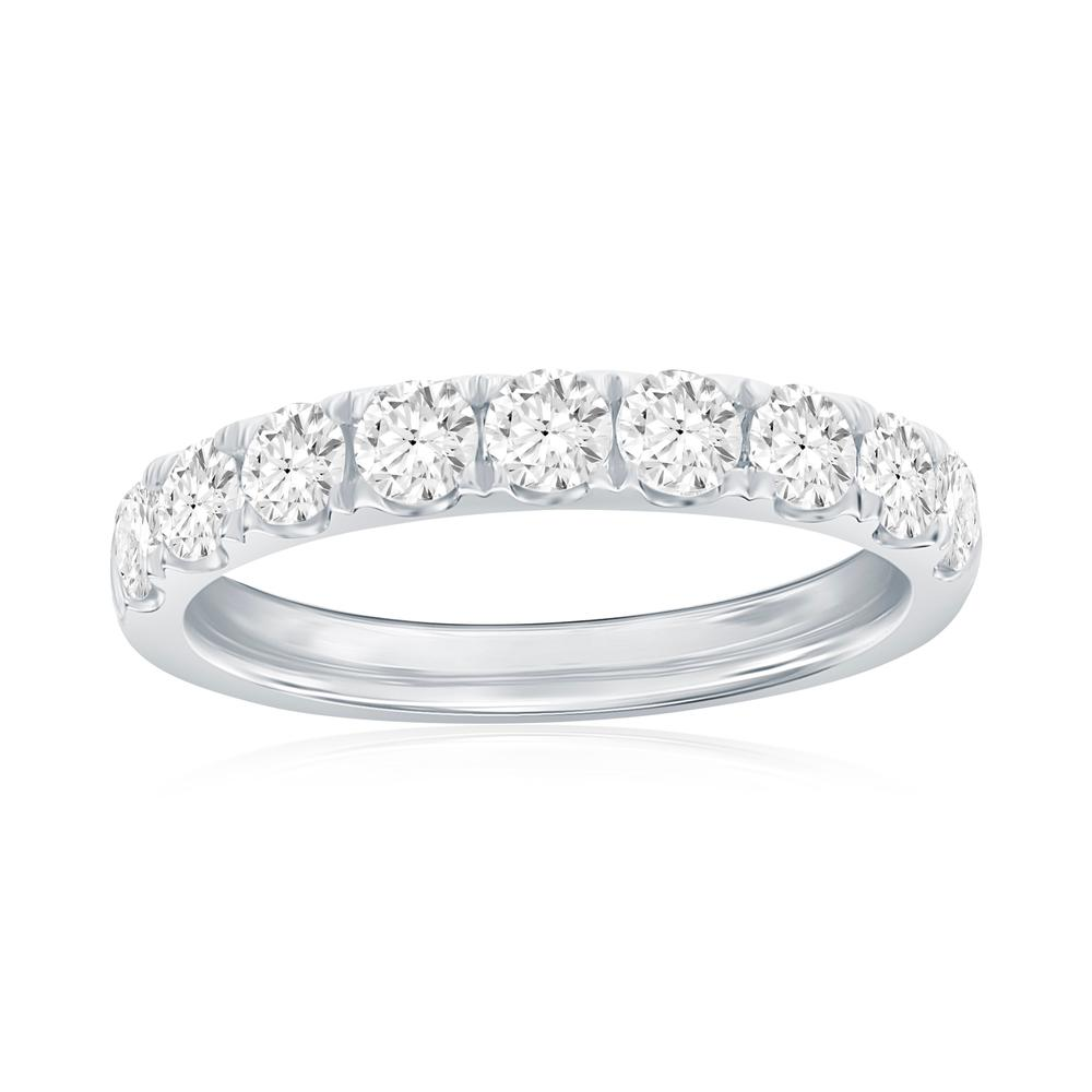 14K WHITE GOLD .87CTTW SI/GH DIAMOND SPLIT PRONG BAND