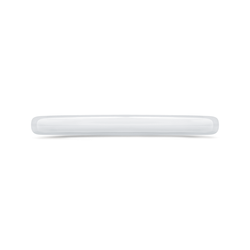 14K WHITE GOLD PLAIN POLISHED WEDDING BAND