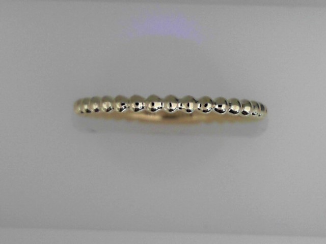 14K YELLOW GOLD POLISHED BEADED BAND