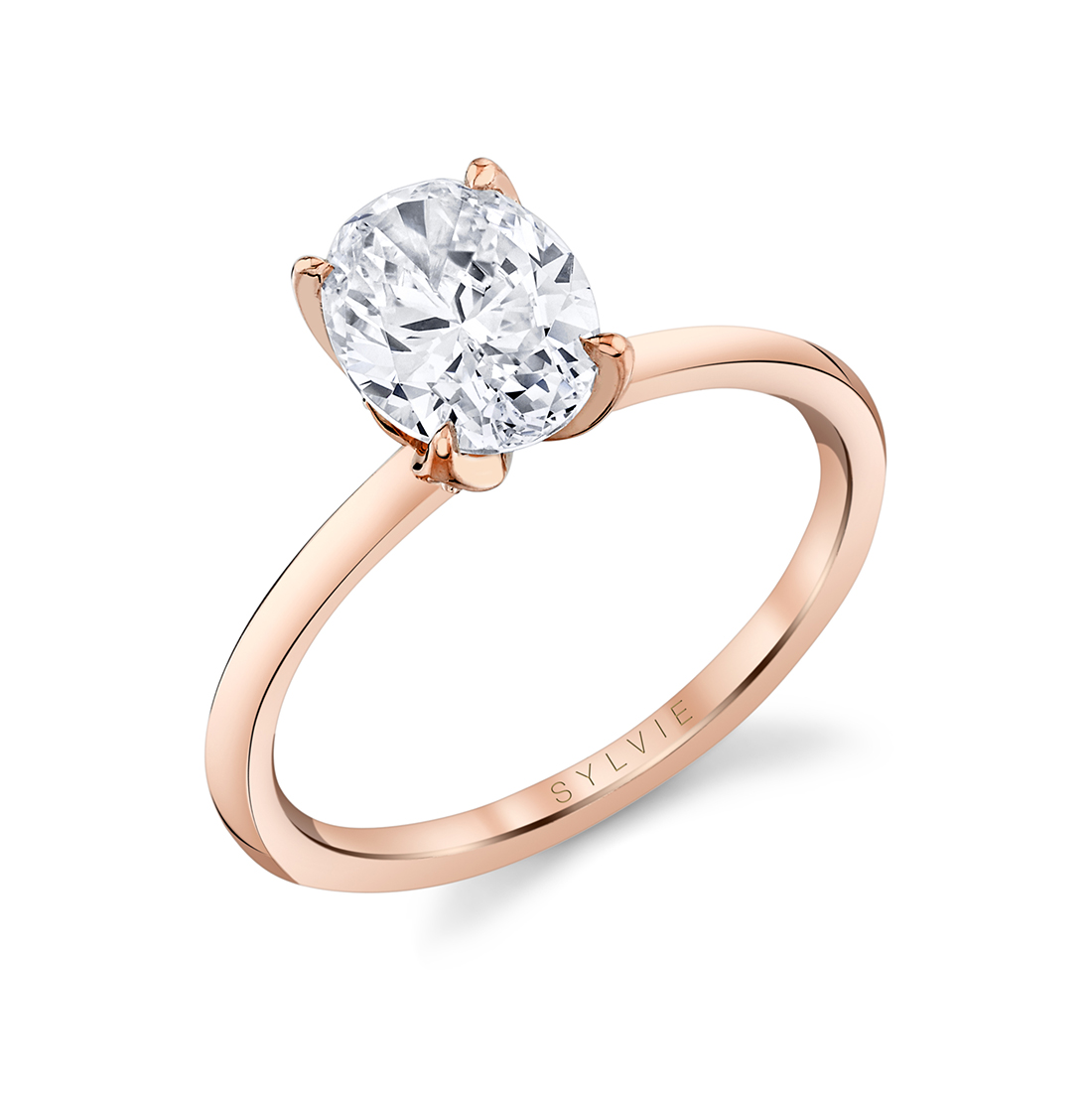 14K ROSE GOLD SOLITAIRE SETTING WITH .12CTTW ROUND SI CLARITY & G COLOR DIAMONDS SET IN THE PRONGS (2CT CUSHION CUT CENTER)