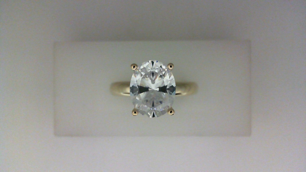 14K YELLOW GOLD POLISHED SHANK FOUR PRONG SETTING (FOR A 3CT OVAL)